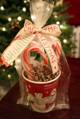 One Dog Woof: Holiday Starbucks Teacher Gift with candy cane poem