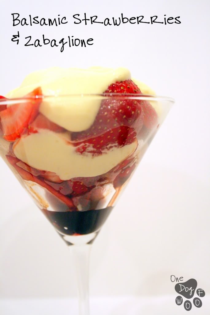 Strawberry Zabaglione, or strawberries and cream
