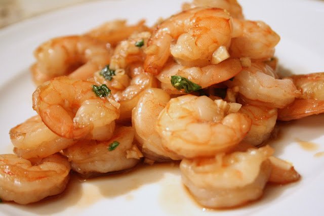 Honey garlic cilantro shrimp