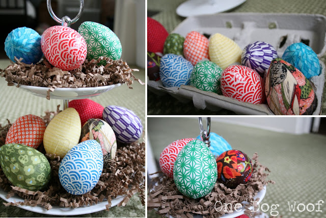 Fabric Wrapped Easter Eggs | One Dog Woof | #holiday