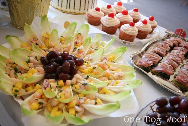 Birthday Party Snacks: Mango Shrimp Salad on Endive Leaves
