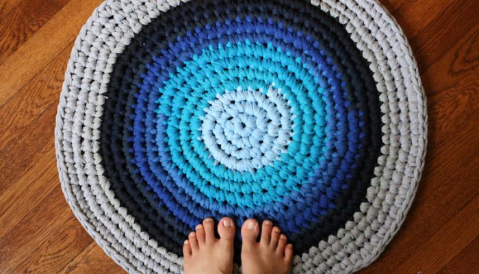 Crochet Rug from Repurposed T-shirts