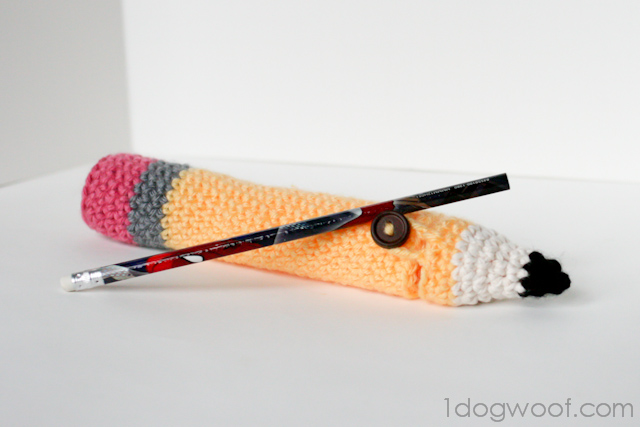 Crochet Pencil-Shaped Pencil Case