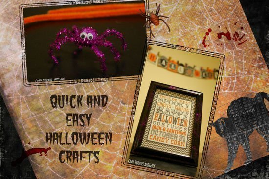 Halloween Frames and Pipe Cleaner Spiders