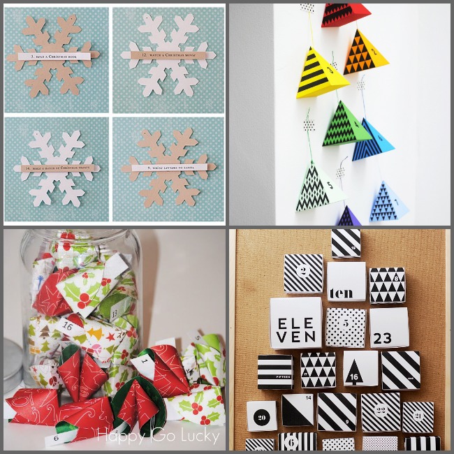 25 DIY Christmas Advent Calendar Ideas Roundup | One Dog Woof | #holidays #crafts #inspiration