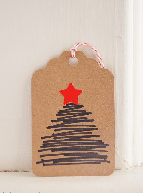 Homemade Christmas Gift Tags Day 12: Hand-drawn Christmas Tree