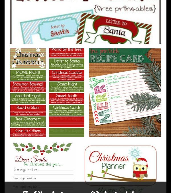 The Project Stash Link Party #28: 5 Christmas Printables