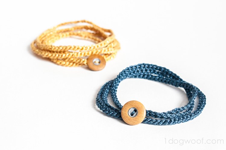 Crochet Wrap Bracelet | www.1dogwoof.com
