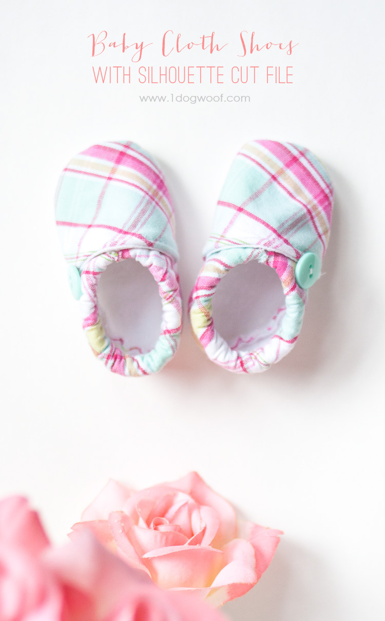 Baby Cloth Shoes with Silhouette Cut File | www.1dogwoof.com