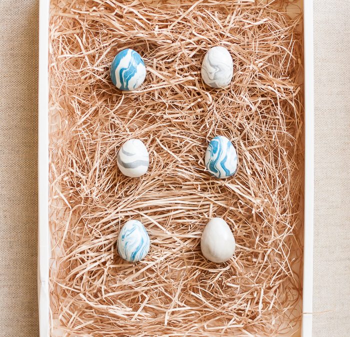 Marbleized Polymer Clay Eggs