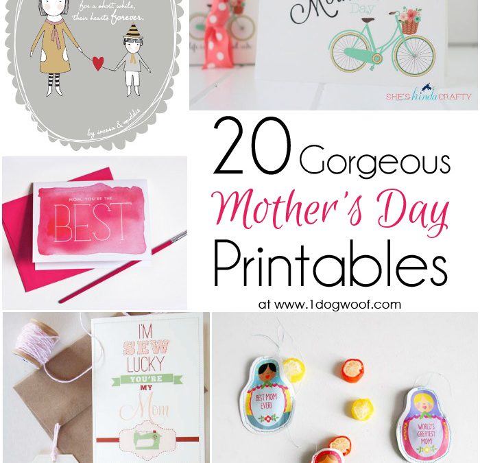 20 Gorgeous Mother’s Day Printable Gifts, Tags and Cards: Friday Finds