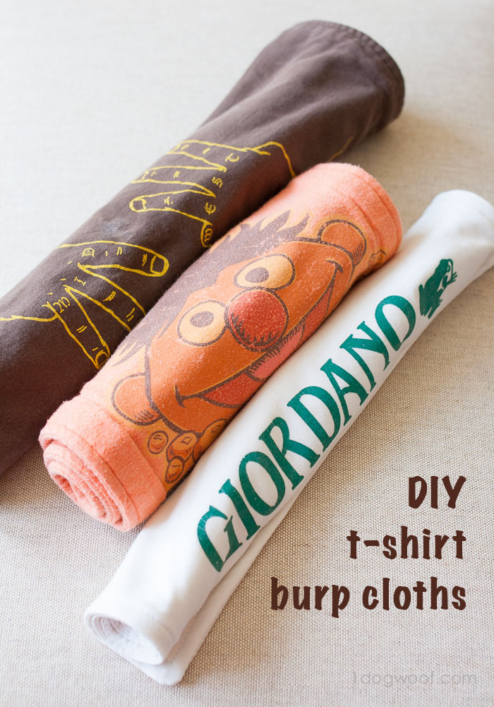 DIY t-shirt burp cloths | www.1dogwoof.com