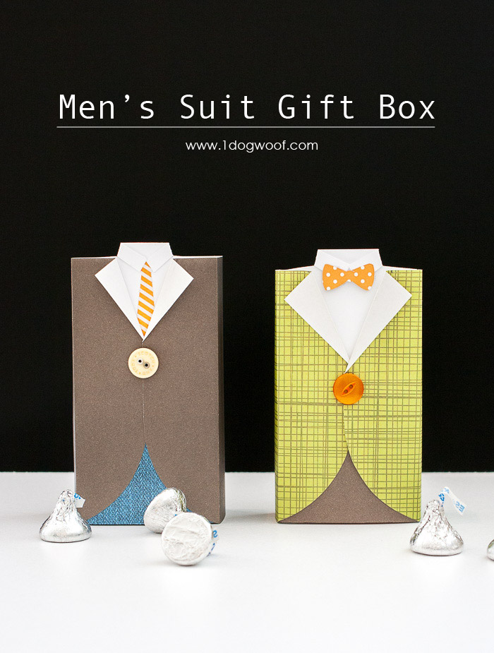 Men's Suit Gift Box with tutorial | www.1dogwoof.com