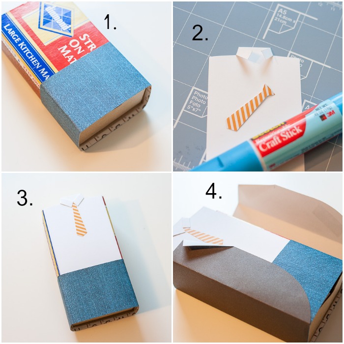 Men's Suit Gift Box with tutorial | www.1dogwoof.com