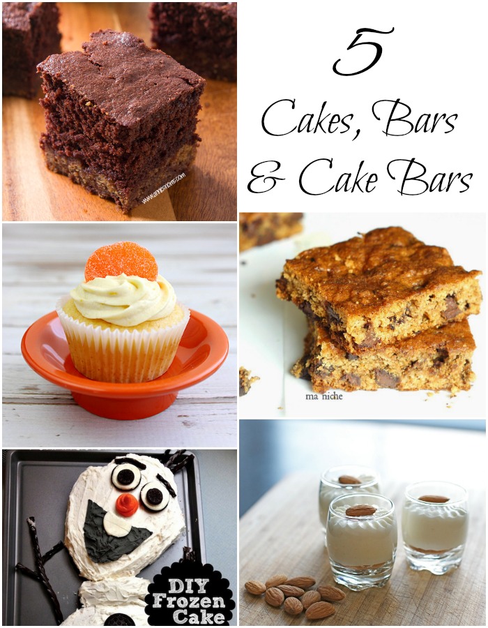 5 Cakes, Bars and Cake Bars