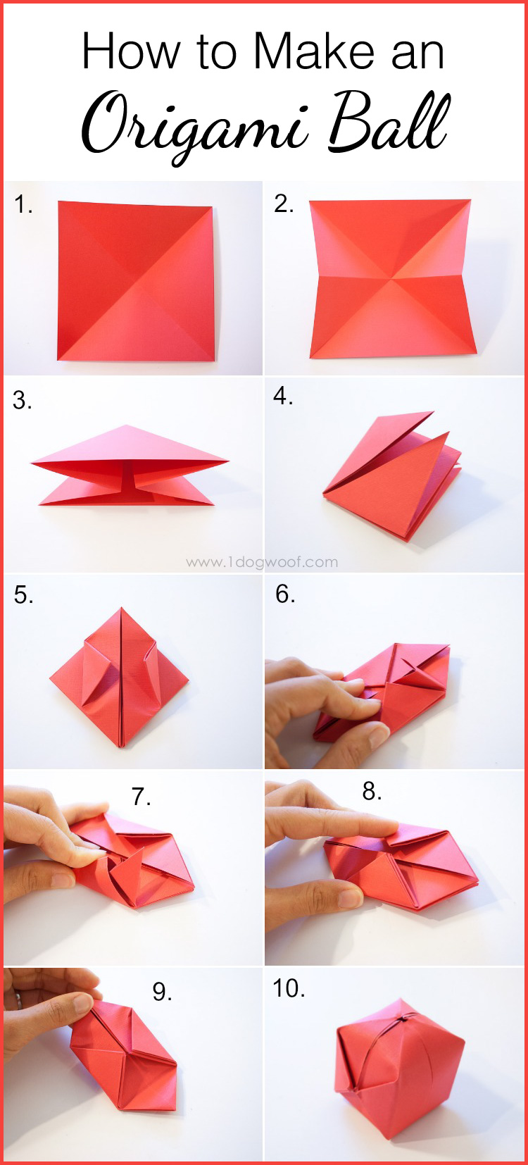 How to Make an Origami Ball | www.1dogwoof.com