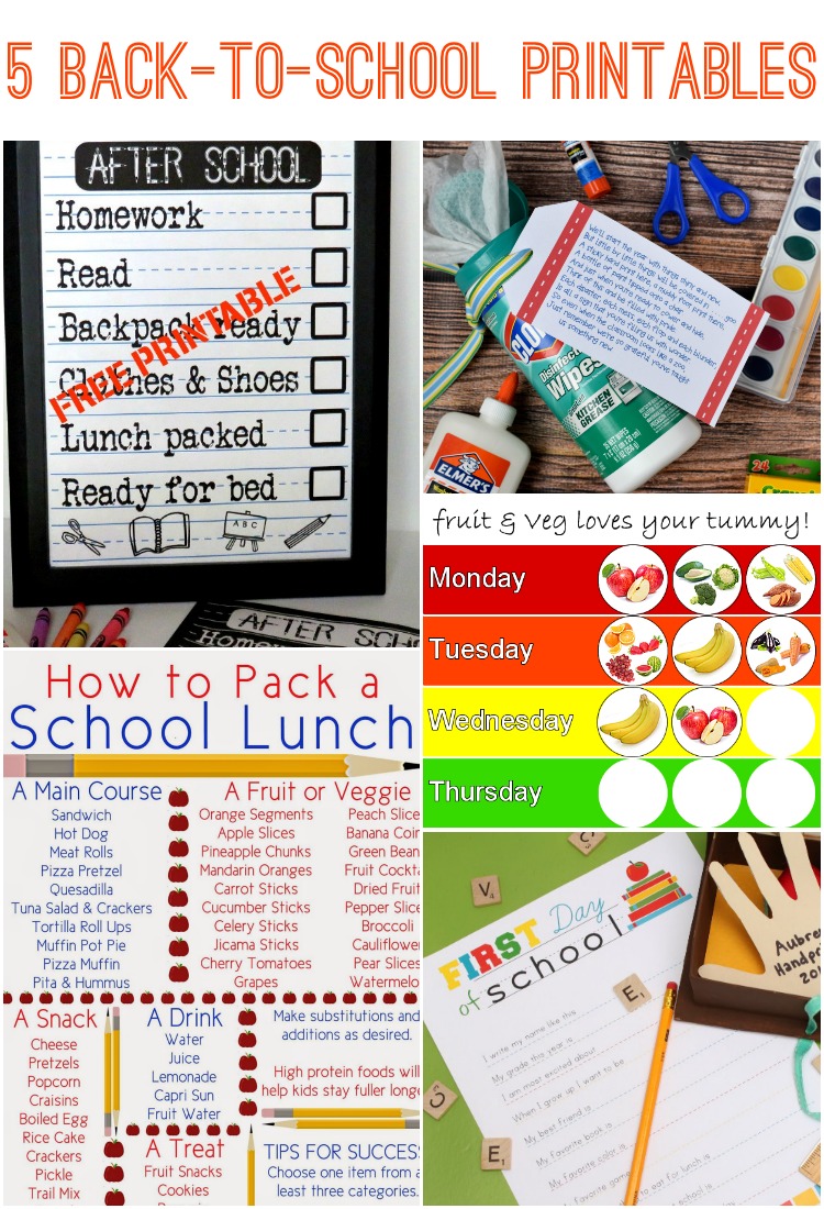 5 Back to School Printables at The Project Stash