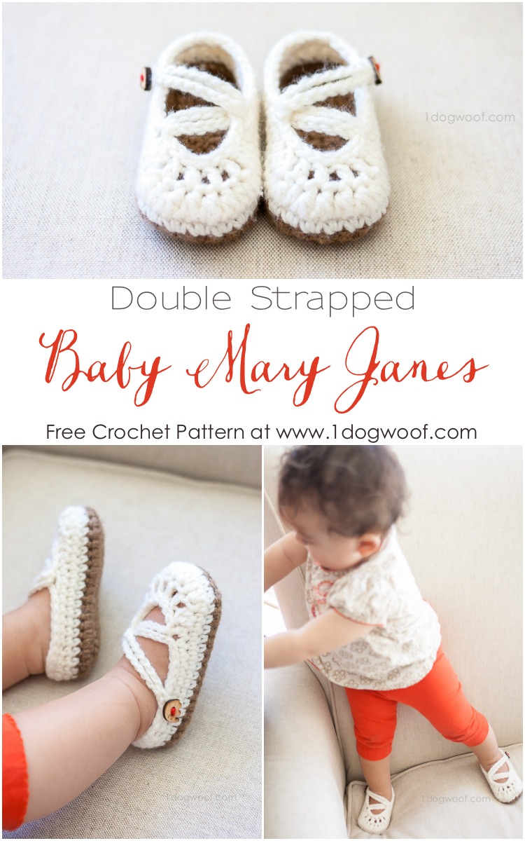 FREE! Adorable baby mary janes crochet pattern! | www.1dogwoof.com