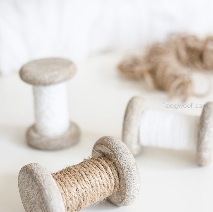 Yarn Wrapped Spool Ornaments