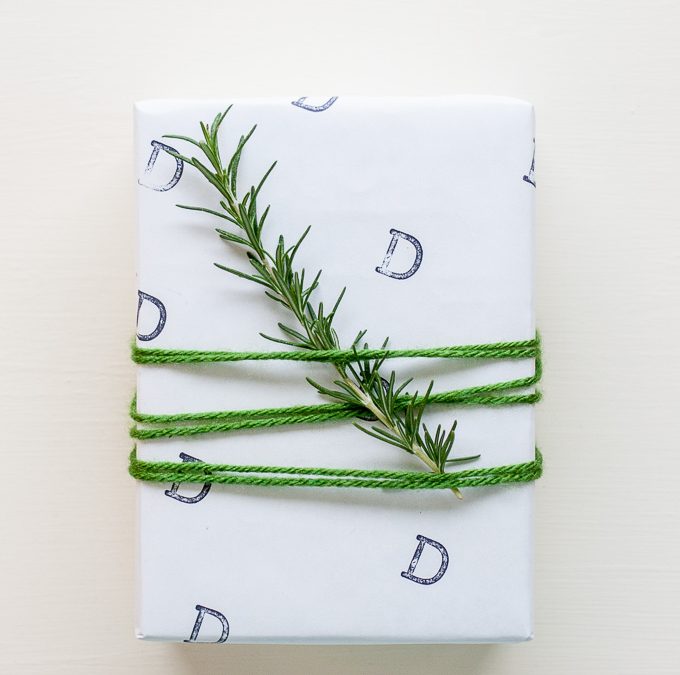 Personalized Stamped Gift Wrap