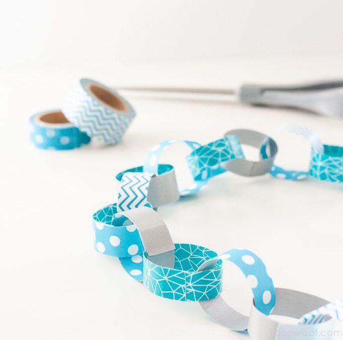 Washi Tape Paper Chain Garland
