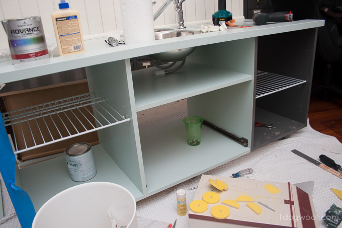 Secrets of how we built our diy play kitchen for under $90 | www.1dogwoof.com