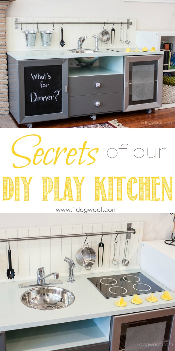 Secrets of how we built our diy play kitchen for under $90 | www.1dogwoof.com
