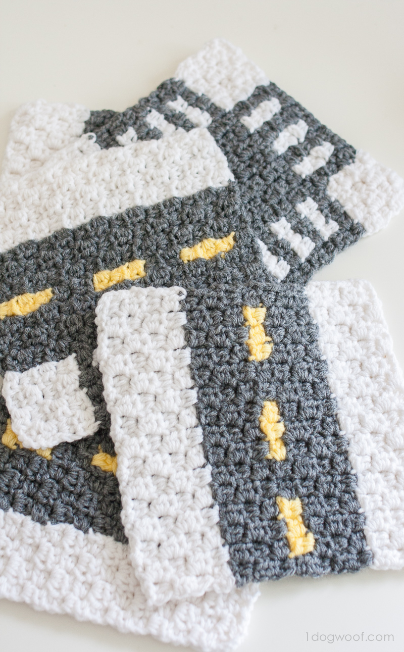 Crochet a city with the CityStreets Mapghan Squares Collection | www.1dogwoof.com