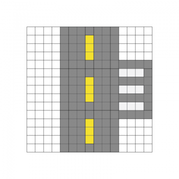 T-stop with crosswalk: CityStreets Mapghan Squares Collection | www.1dogwoof.com