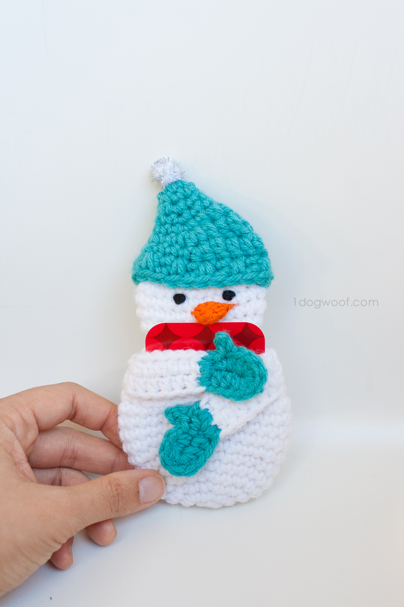 Snowman gift card holder. | www.1dogwoof.com