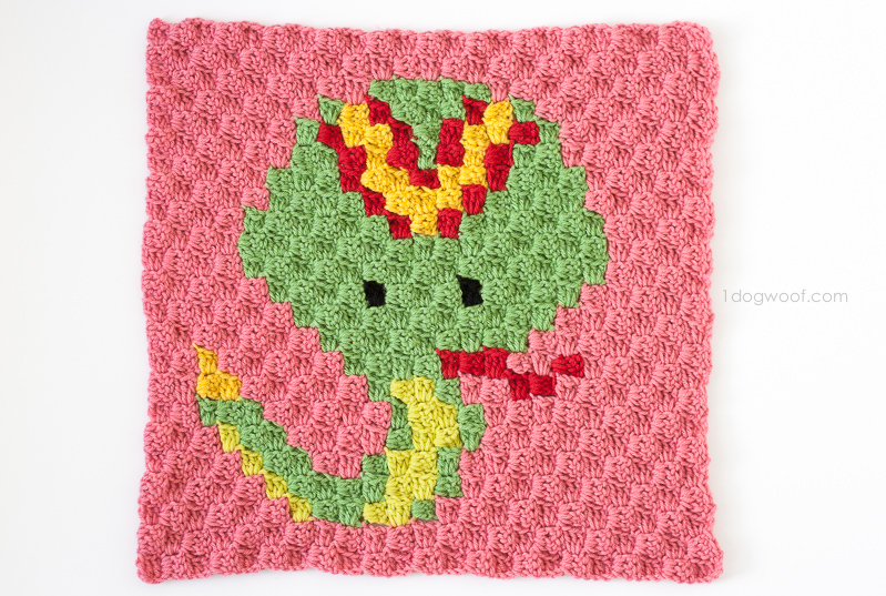 Zoodiacs snake made using c2c crochet | www.1dogwoof.com