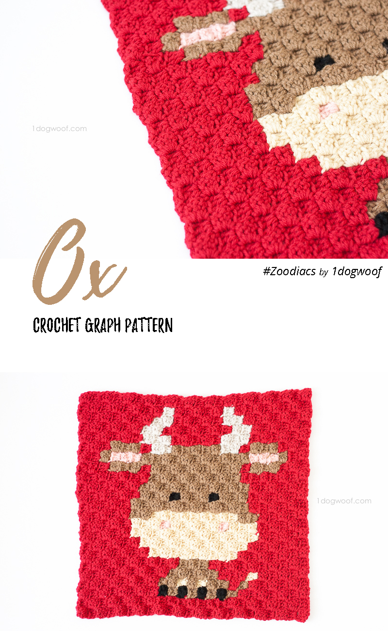Zoodiacs ox made using c2c crochet | www.1dogwoof.com