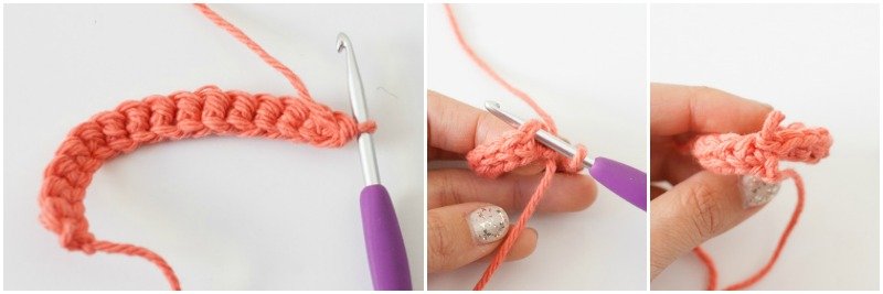 Foundation single crochet in the round