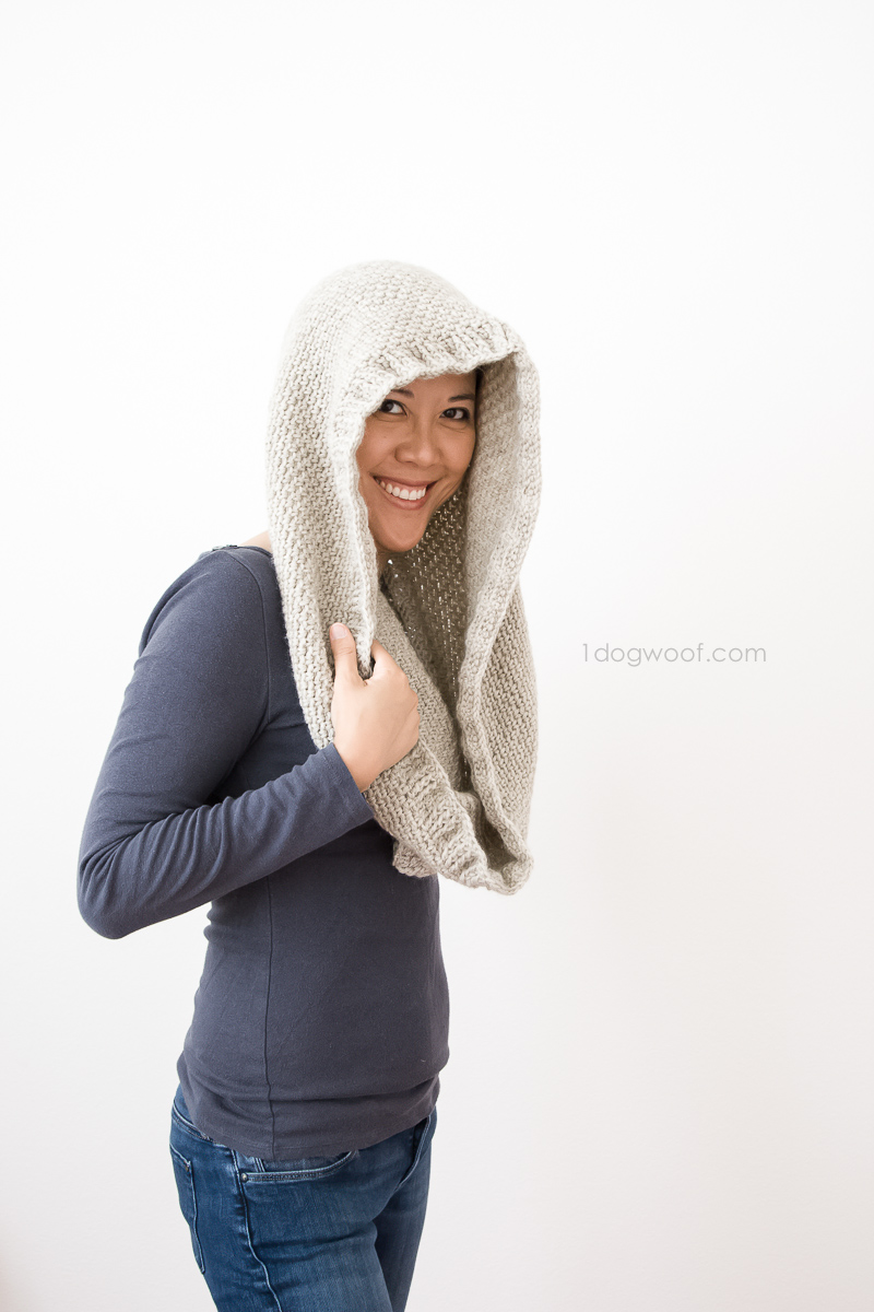 This Hideaway Hooded Scarf can be used as a cowl or a hood - for when you're cold or when you want a place to hide.