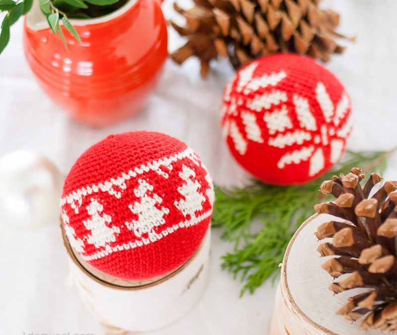 DIY Fair Isle Evergreen Christmas Ornament