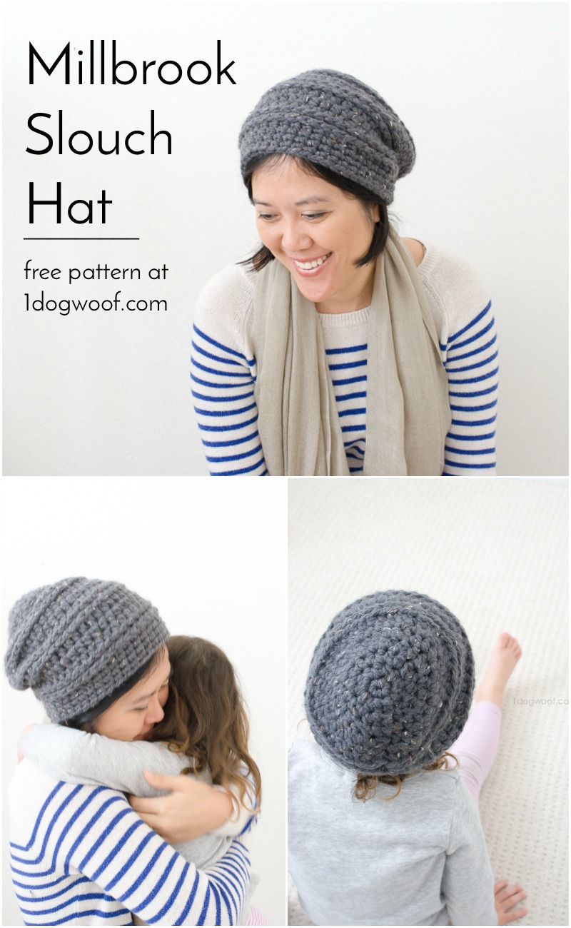 Millbrook Slouch Hat - a simple and free crochet pattern for a quick and easy project!