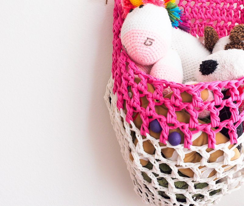 T-Shirt Yarn Hanging Basket Crochet Pattern