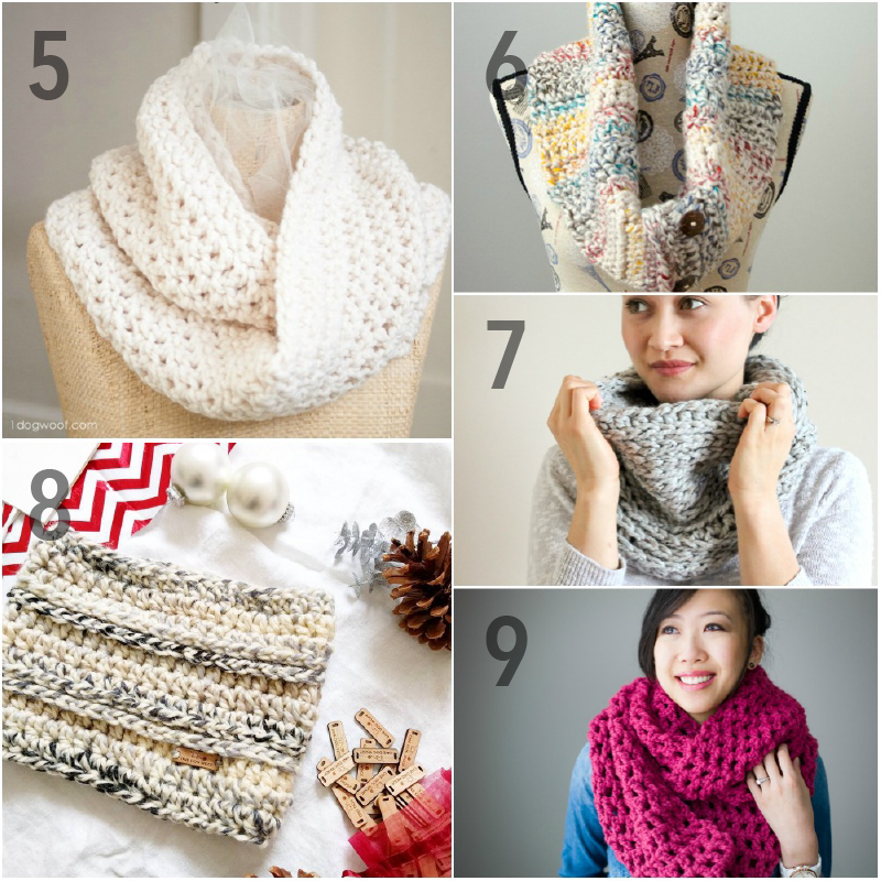 Scarves and Cowls using Wool-Ease Thick and Quick