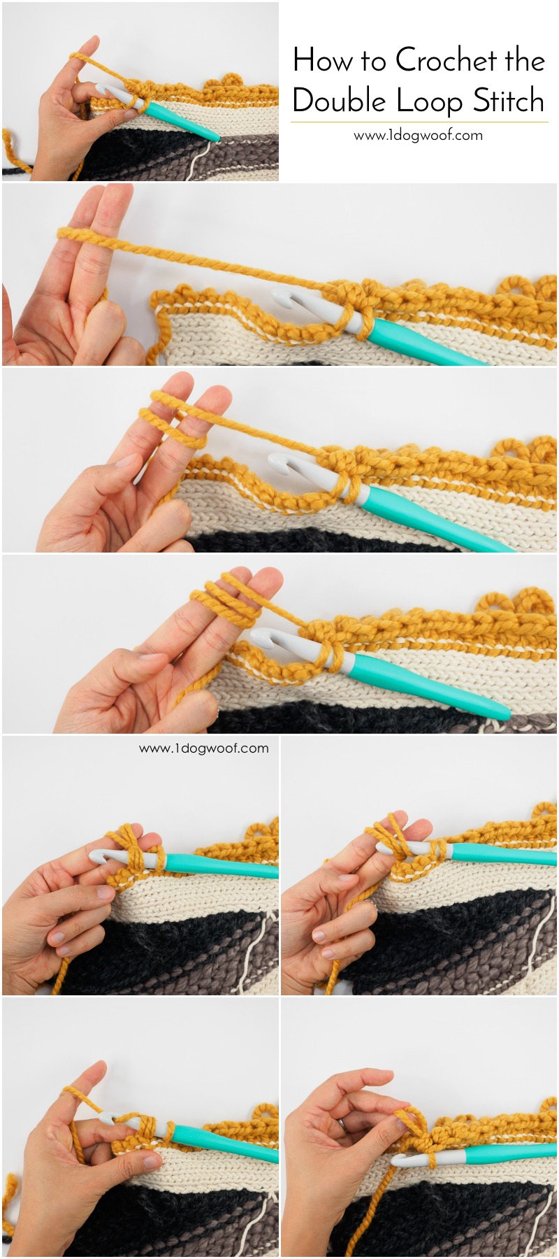 How to Crochet the Double Loop Stitch. This is such a fun stitch!