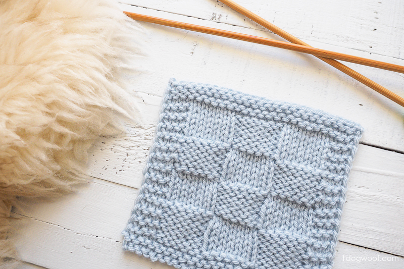 parquet square knit pattern