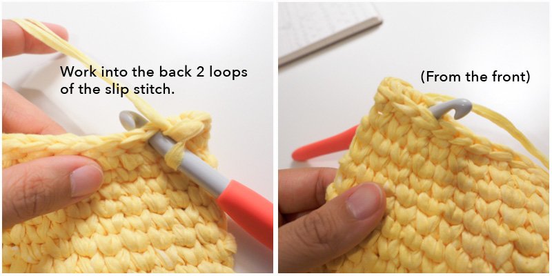 How to work back loops of slip stitches