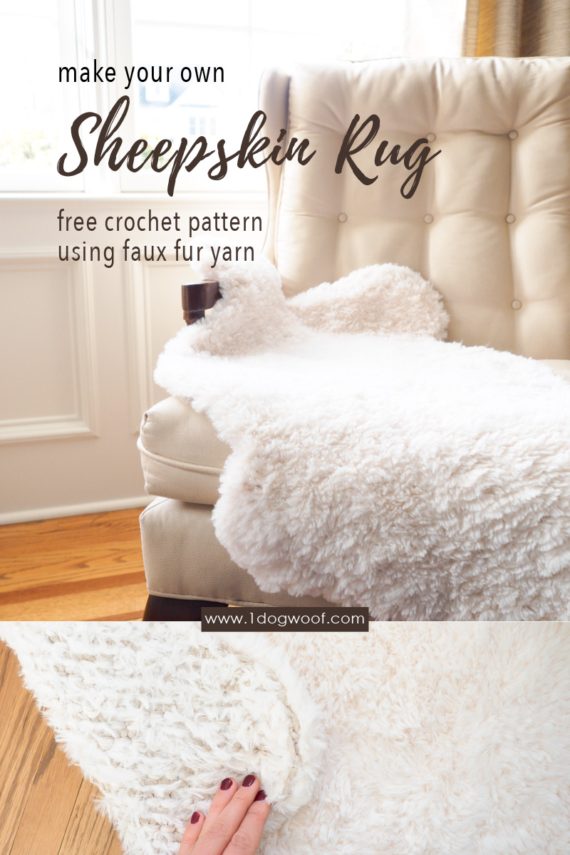 Faux fur sheepskin rug