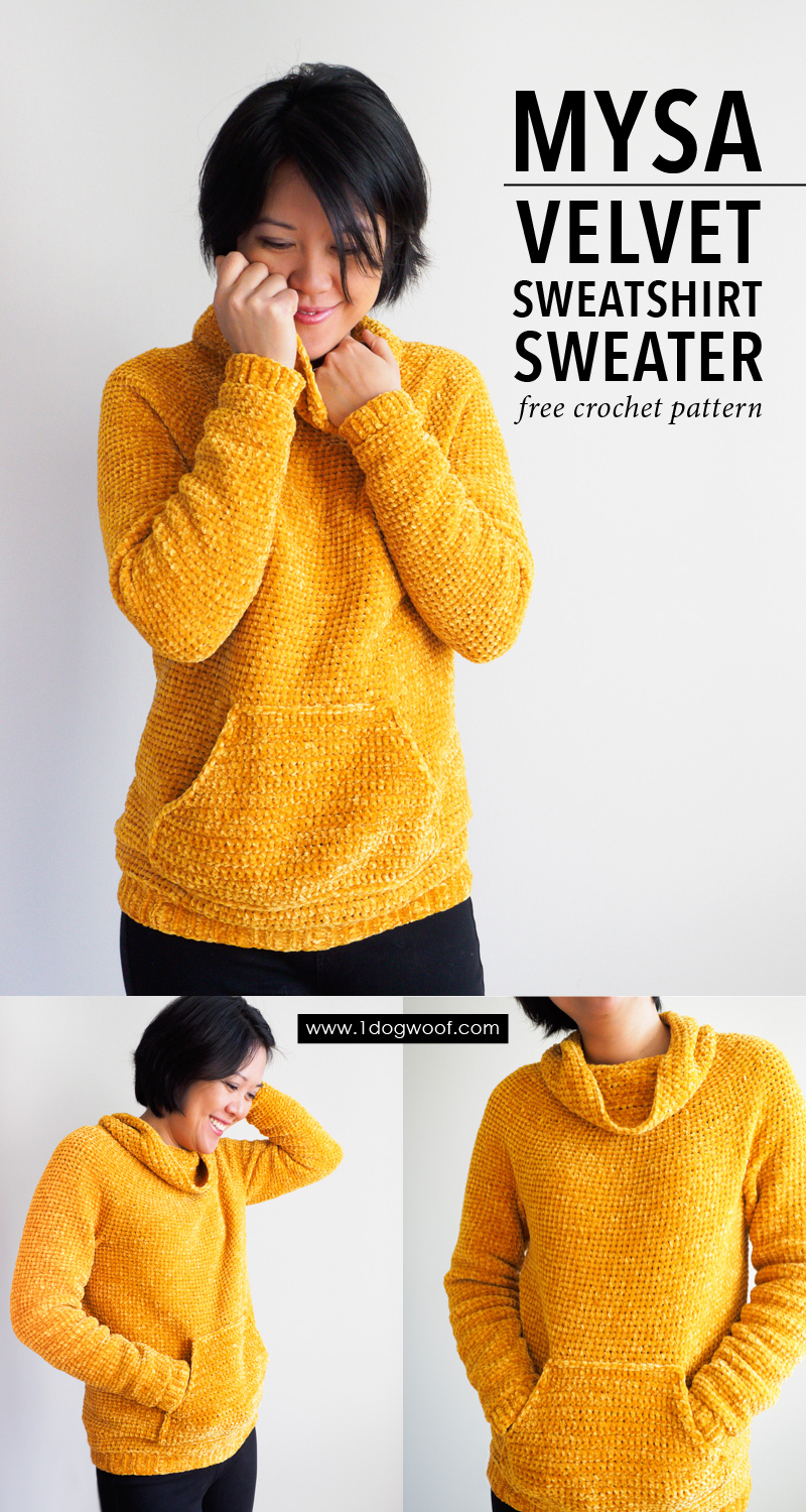 Mysa Velvet Sweatshirt Sweater crochet pattern