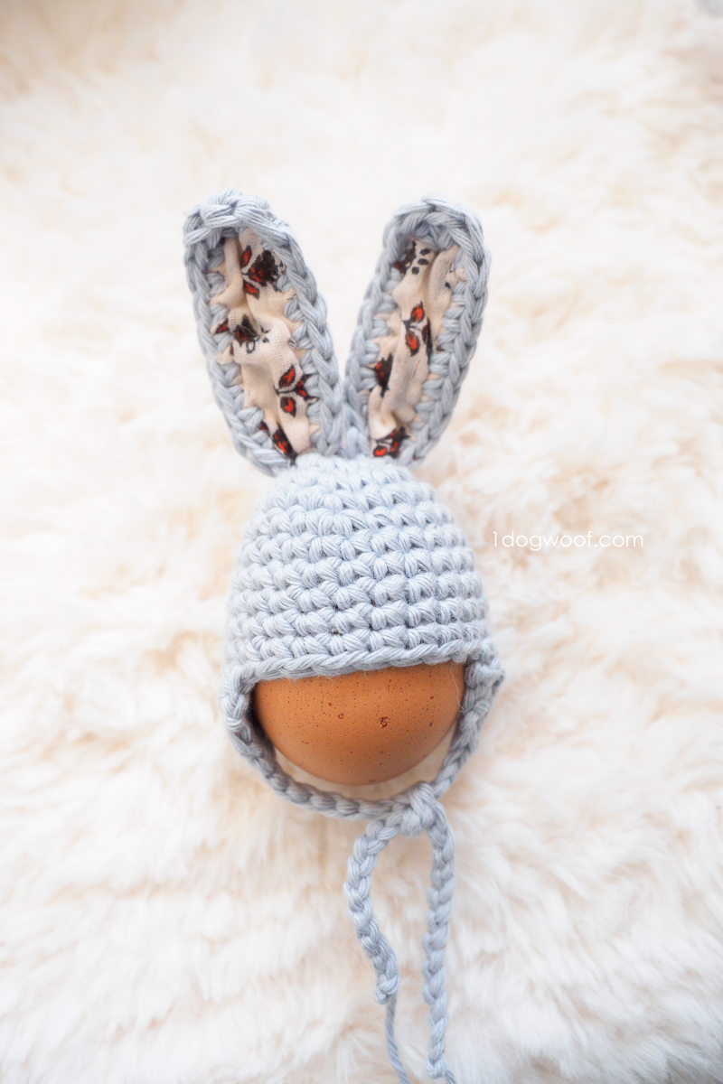 easter egg bunny ear flap hat