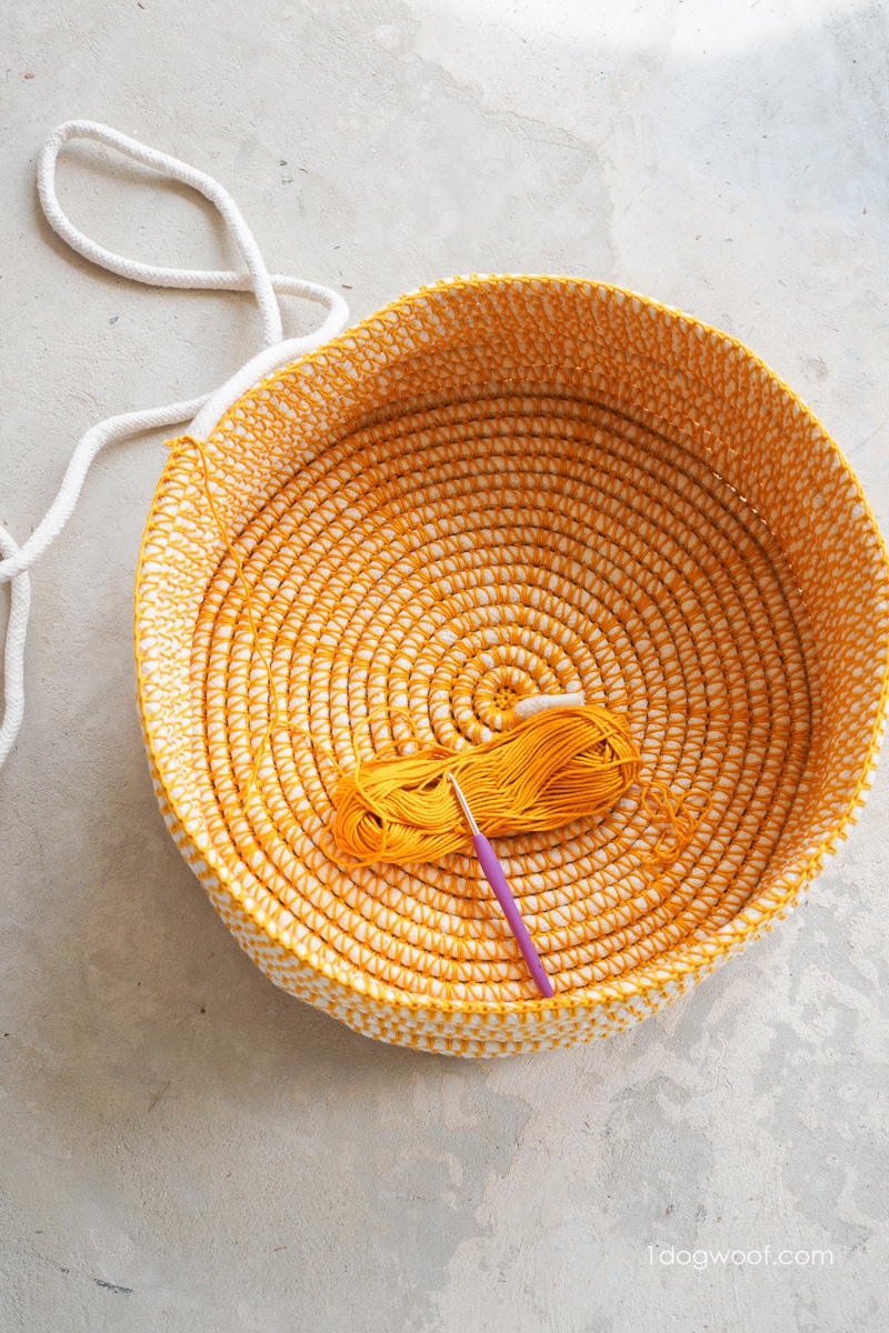 All you need is piping filler cord, cotton yarn, and a crochet hook
