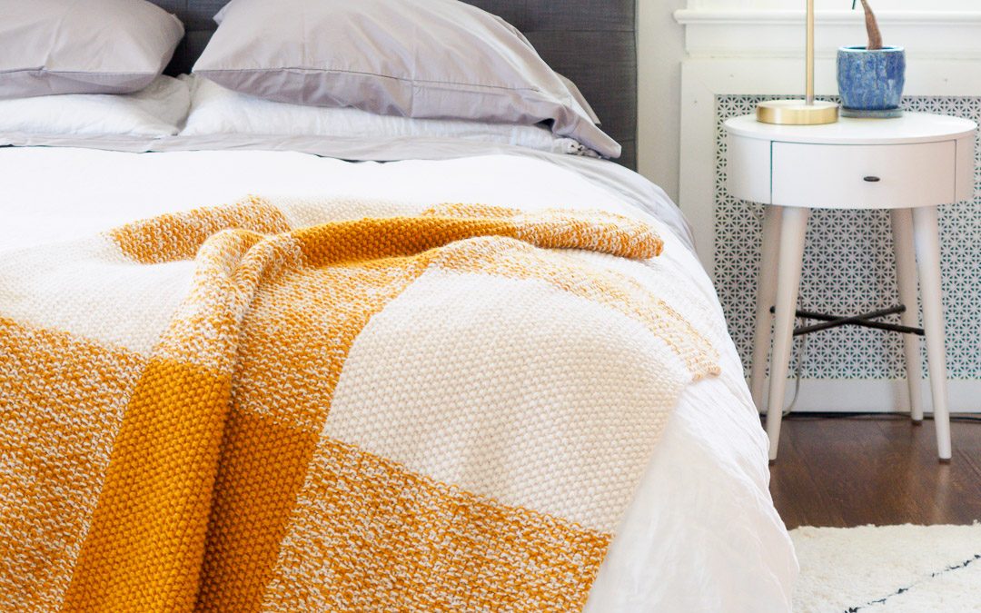 Terra Blanket: A Modern Buffalo Plaid Knitted Blanket