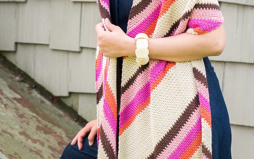 Throwback Wrap: A Colorful Beginner Friendly Crochet Shawl