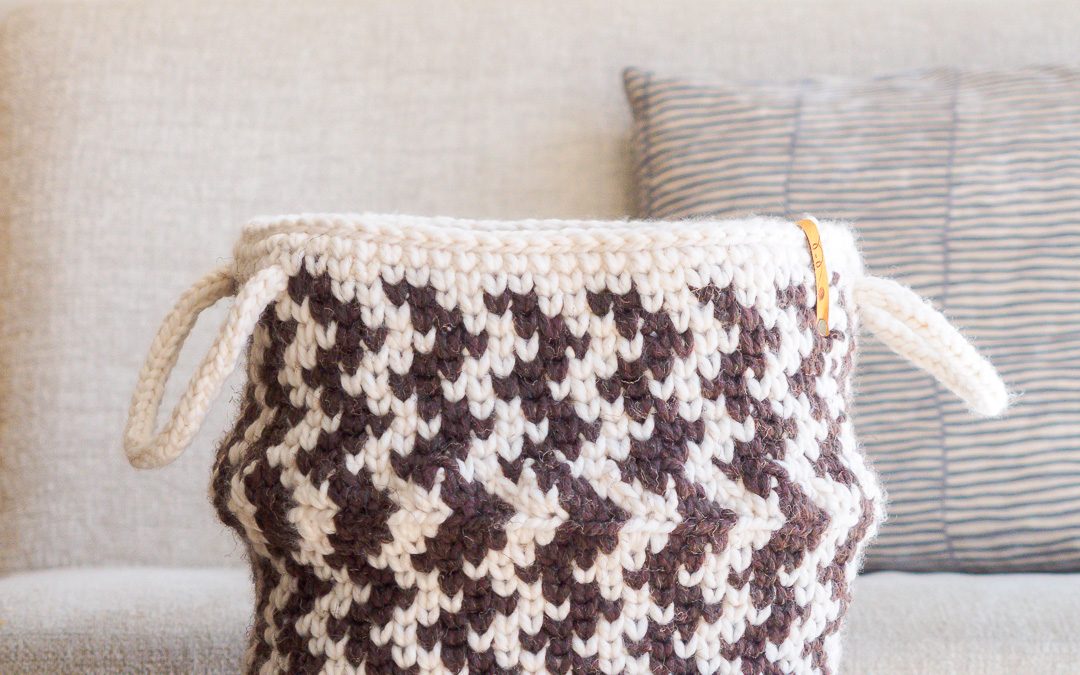 Zig Zag Striped Belly Basket Crochet Pattern
