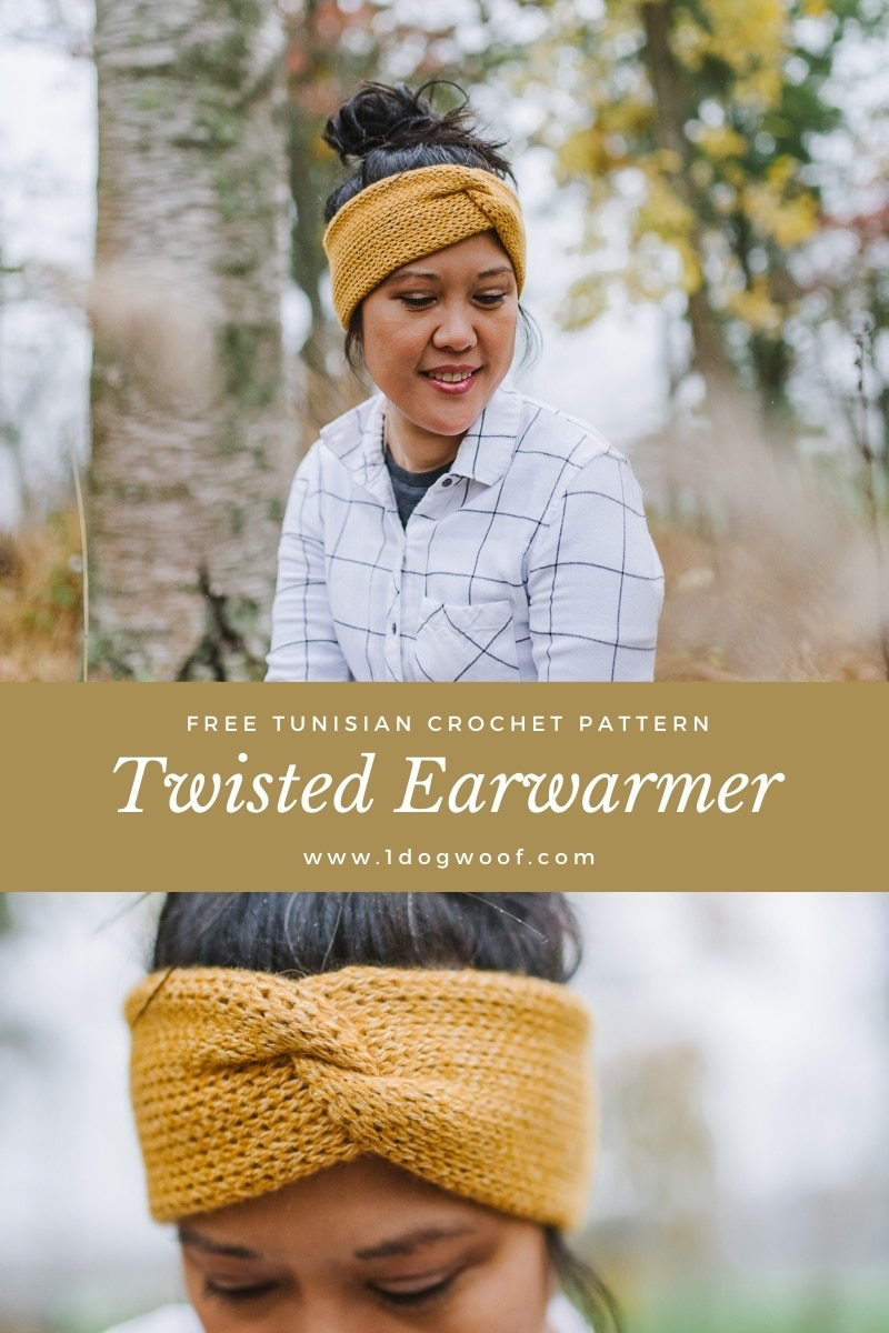 Twisted Ear Warmer using Tunisian Crochet