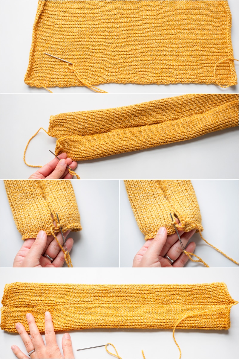 stitching up tunisian crochet fabric